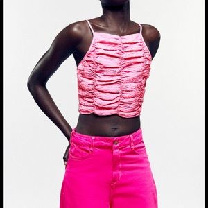 Zara brand new top! Not pink! Sand color